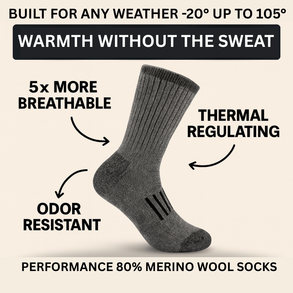 Merino Crew Boot Socks BUY 2 GET 2 PAIRS FREE
