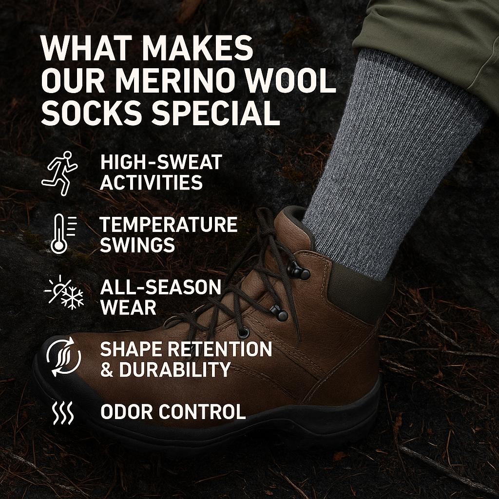 Merino Crew Boot Socks BUY 2 GET 2 PAIRS FREE